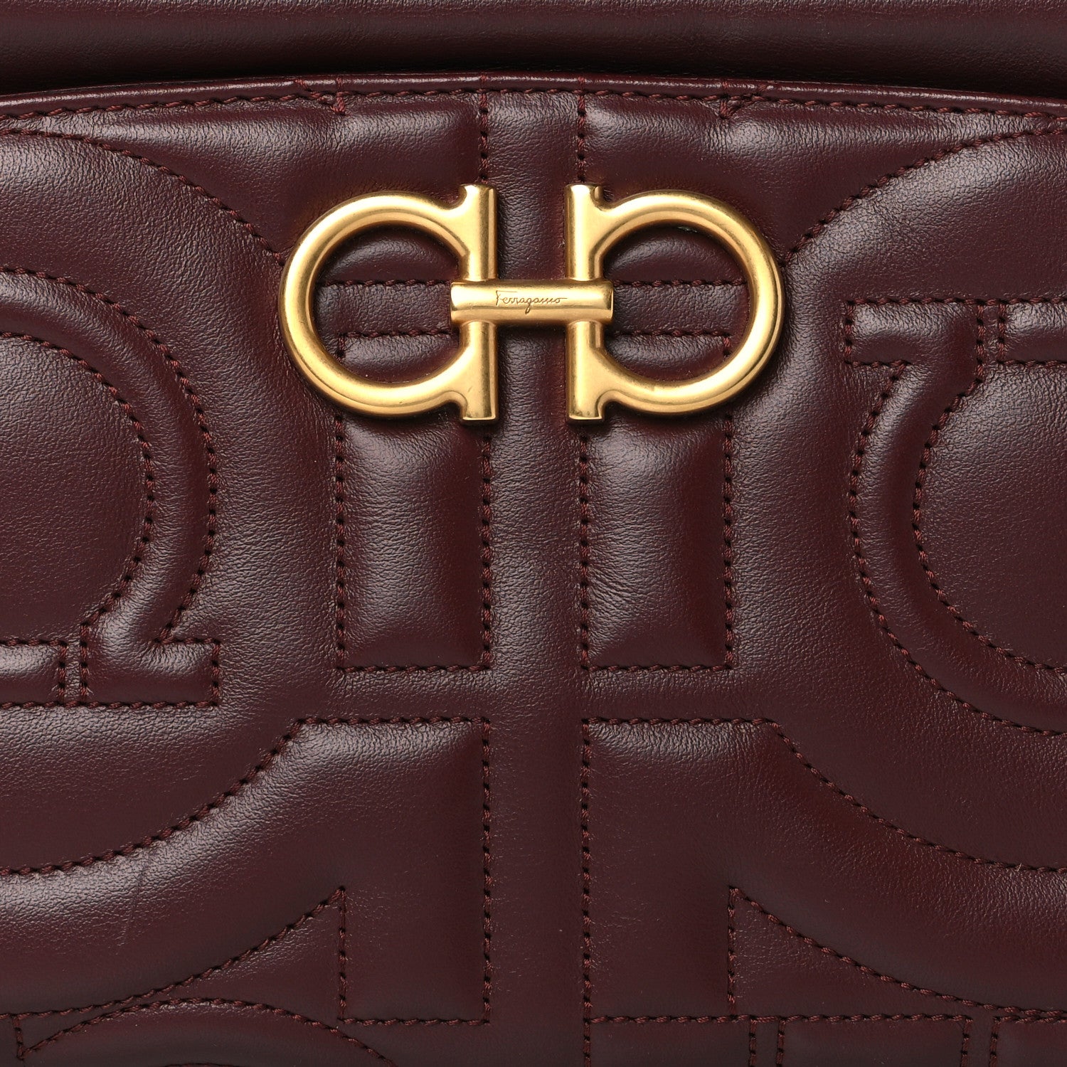 Salvatore Ferragamo Calfskin Quilted Gancini Camera Bag 8 of 10
