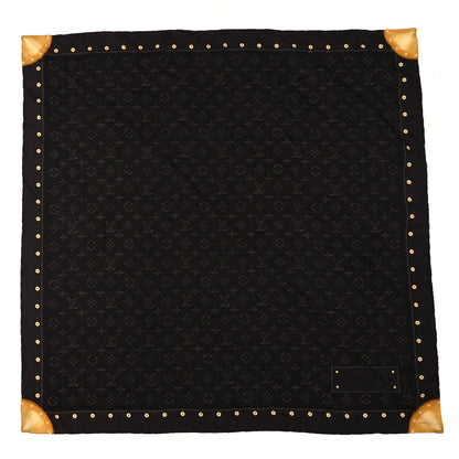 Louis Vuitton Silk Monogram Trunks Square Scarf Brown 1 of 3
