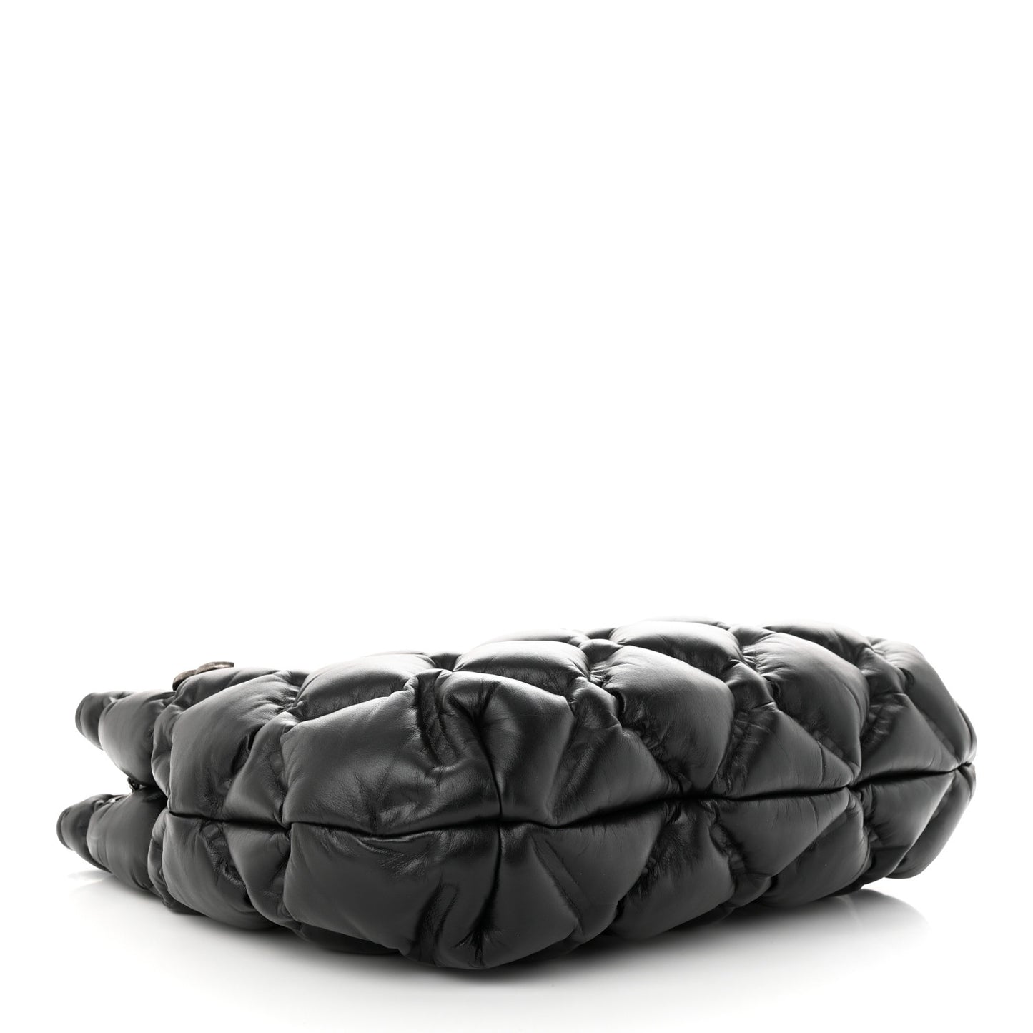 Calfskin Quilted Chesterfield Shoulder Bag Black