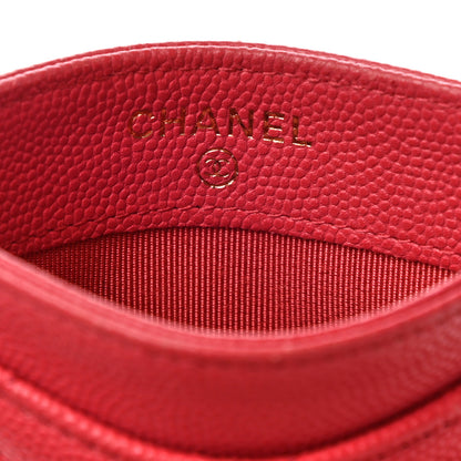 Chanel Caviar Quilted Card Holder Red 6 of 8