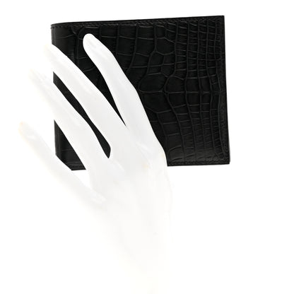 Hermes Matte Alligator MC2 Copernic Compact Wallet Black 2 of 7