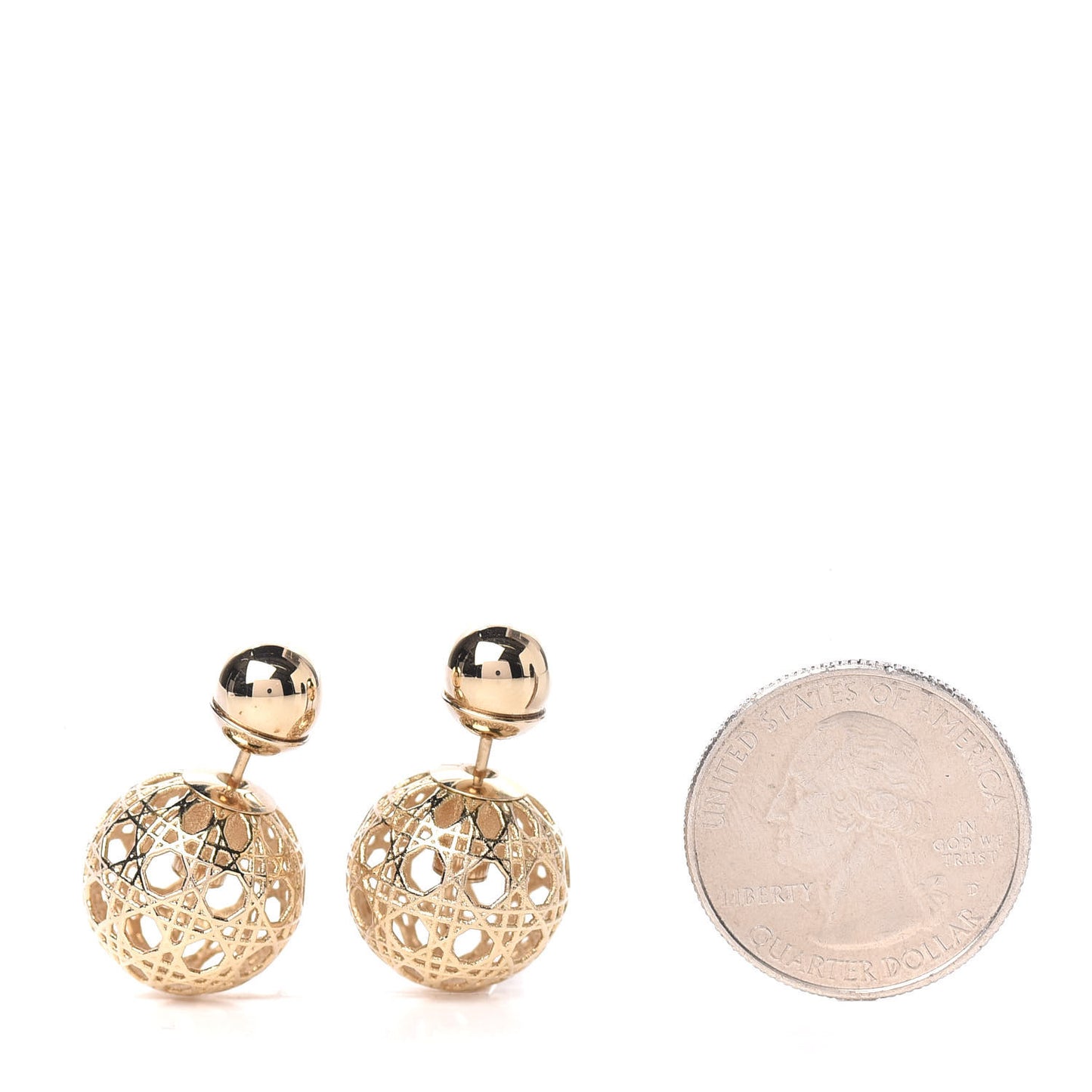 Cannage Mise En Dior Tribal Earrings Gold