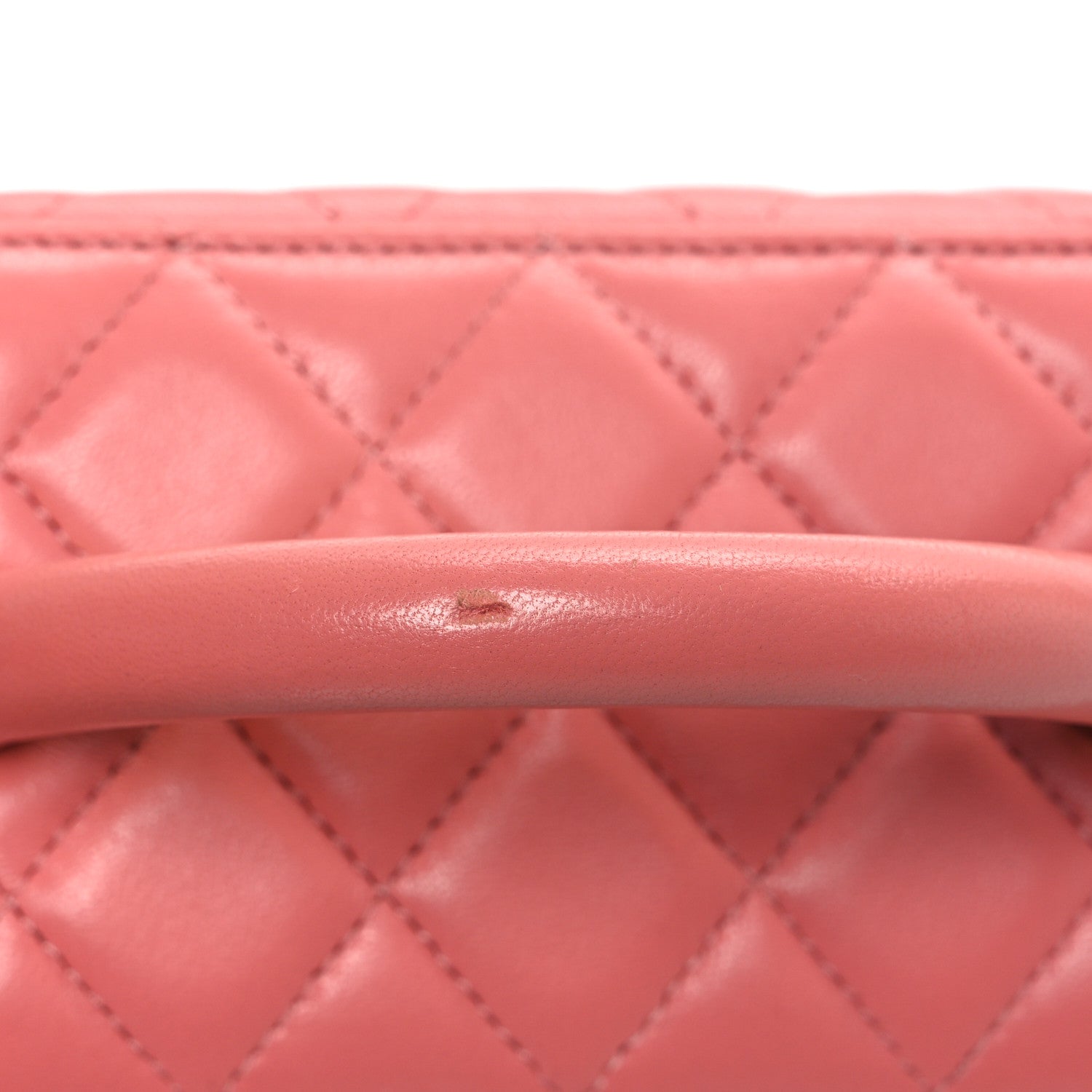 Chanel Lambskin Quilted Small Charming Top Handle Vanity Case With Chain Pink 11 of 11