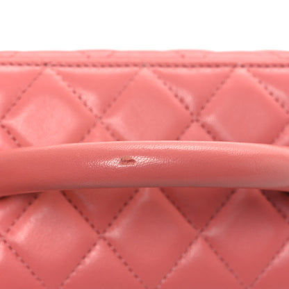 Chanel Lambskin Quilted Small Charming Top Handle Vanity Case With Chain Pink 11 of 11