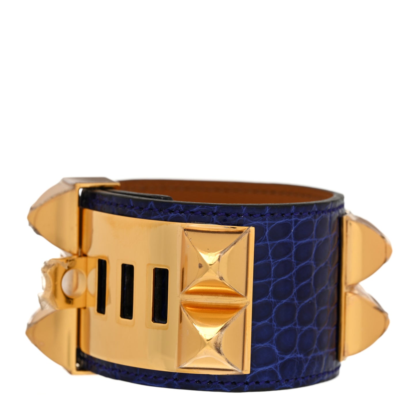 Shiny Alligator Collier De Chien CDC Bracelet S Bleu Electrique