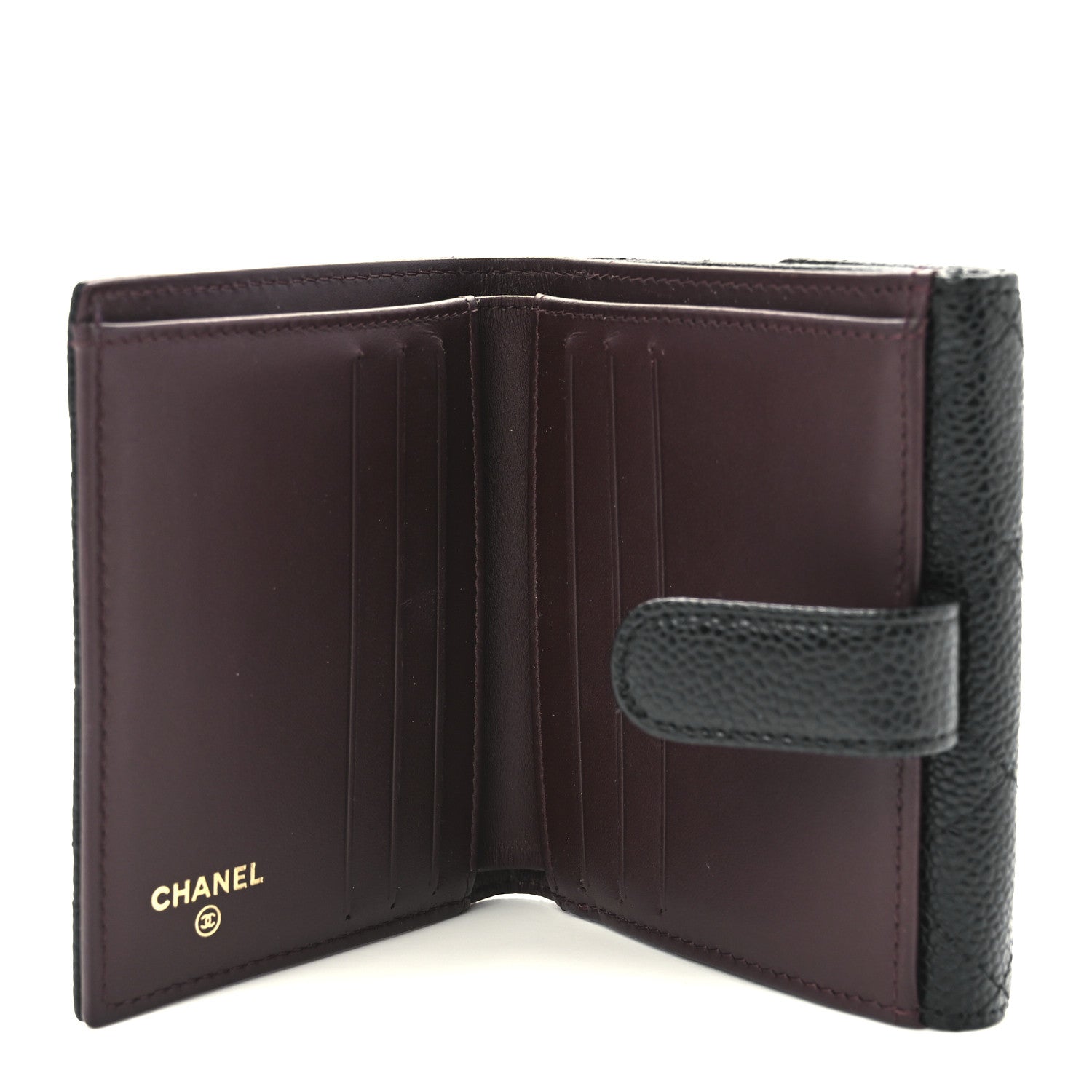 Chanel Caviar Quilted Compact French Flap Wallet Black 7 of 15