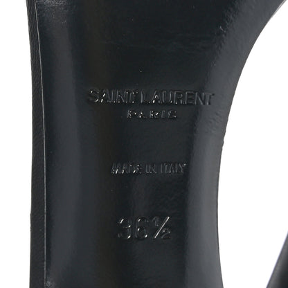 Saint Laurent Calfskin Amber 105 Ankle Strap Sandals 36.5 Black 7 of 9