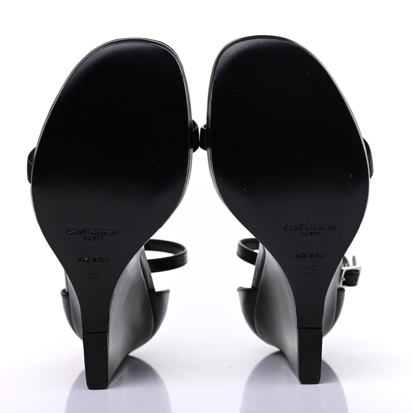 Calfskin Jane 105 Wedge Sandals 35 Black