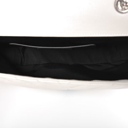 Saint Laurent Sheepskin Matelasse Chevron Monogram Medium College Bag Dove White 5 of 7