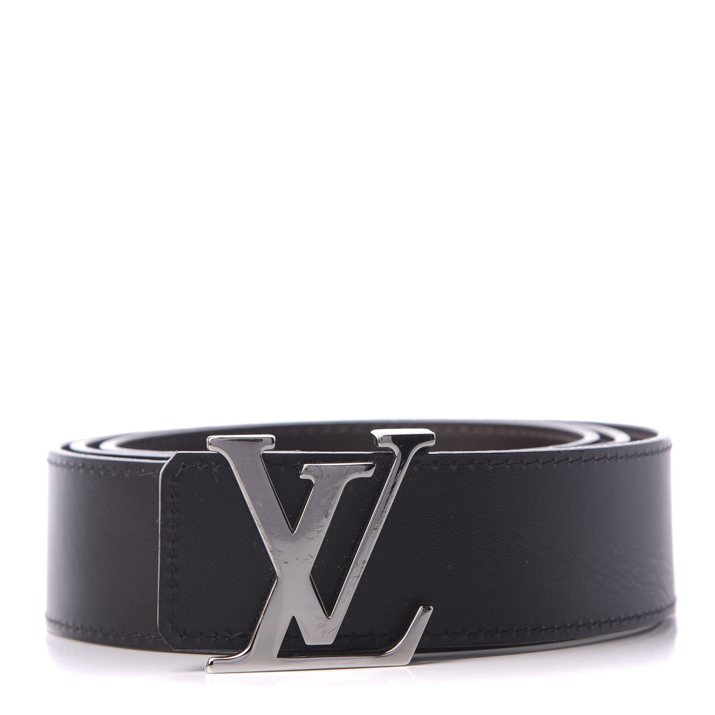 40mm LV Initiales Belt 100 40 Dark Brown Black