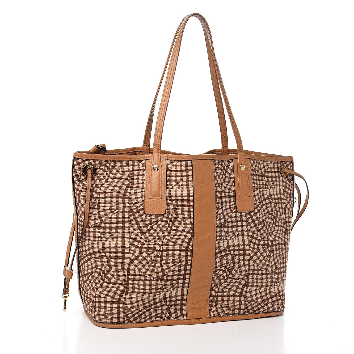MCM Visetos Medium Liz Reversible Shopper Tote Cognac 4 of 15