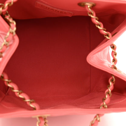 Chanel Calfskin Quilted Bucket Bag Pink 8 of 11