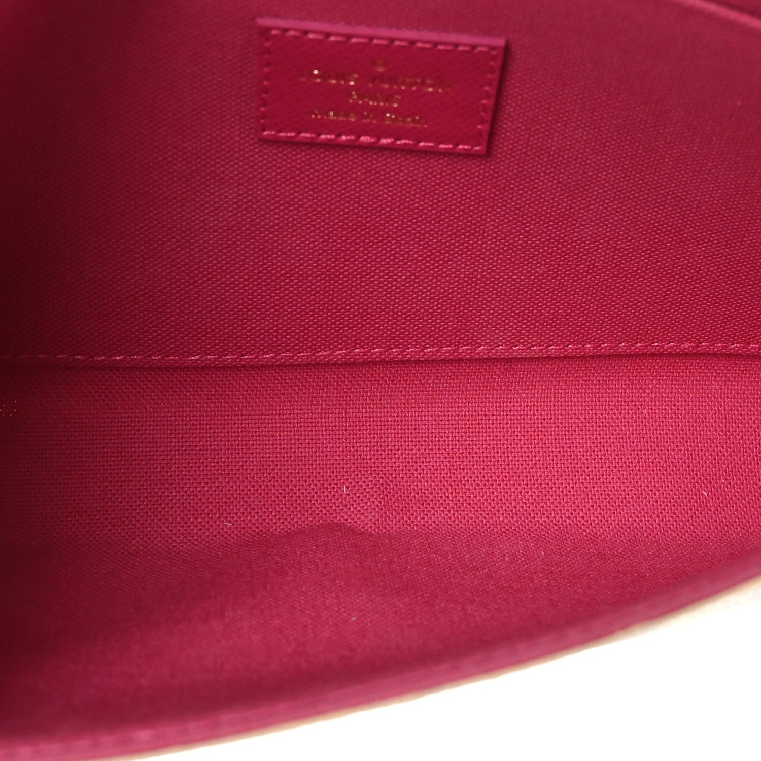 Louis Vuitton Damier Azur Studded Pochette Felicie Chain Wallet Fuchsia 6 of 9