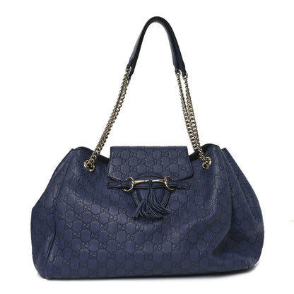 Gucci Guccissima Medium Emily Hobo Blue 1 of 10