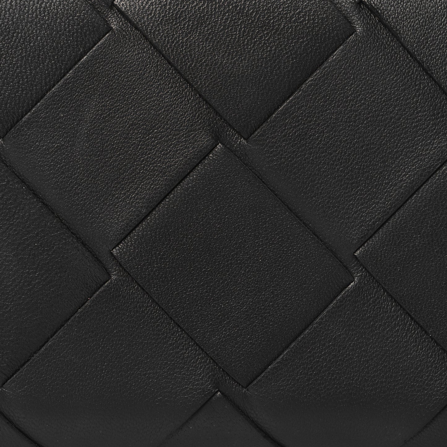 Nappa Maxi Intrecciato Zip Around Wallet Black