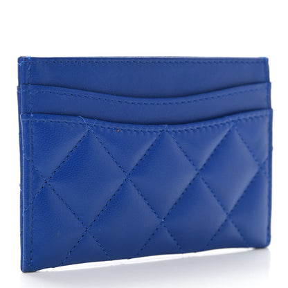 Chanel Lambskin Quilted Card Holder Blue 3 of 8