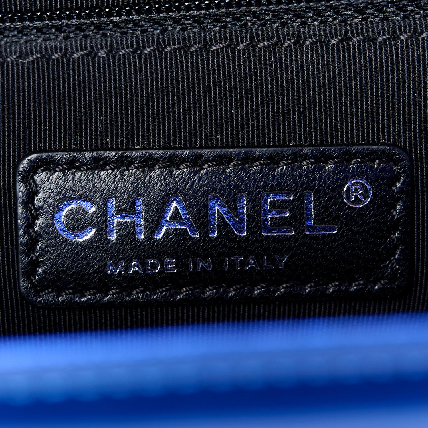 Chanel Metallic Patent Quilted New Medium Boy Flap Blue 6 of 10