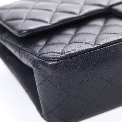 Chanel Lambskin Quilted Medium Double Flap Navy 15 of 17