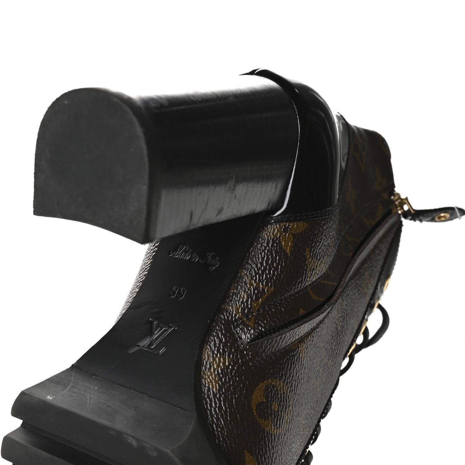 Louis Vuitton Patent Calfskin Monogram Star Trail Ankle Boots 39 Black 7 of 8