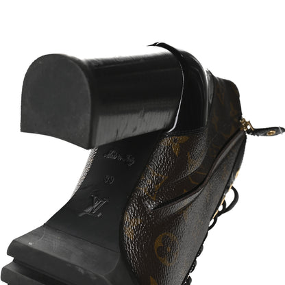 Louis Vuitton Patent Calfskin Monogram Star Trail Ankle Boots 39 Black 7 of 8
