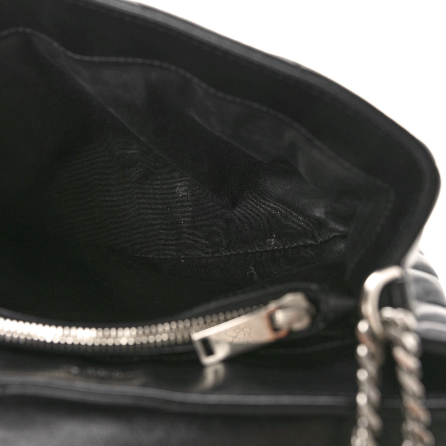Saint Laurent Calfskin Y Quilted Monogram Small Loulou Chain Satchel Black 5 of 11