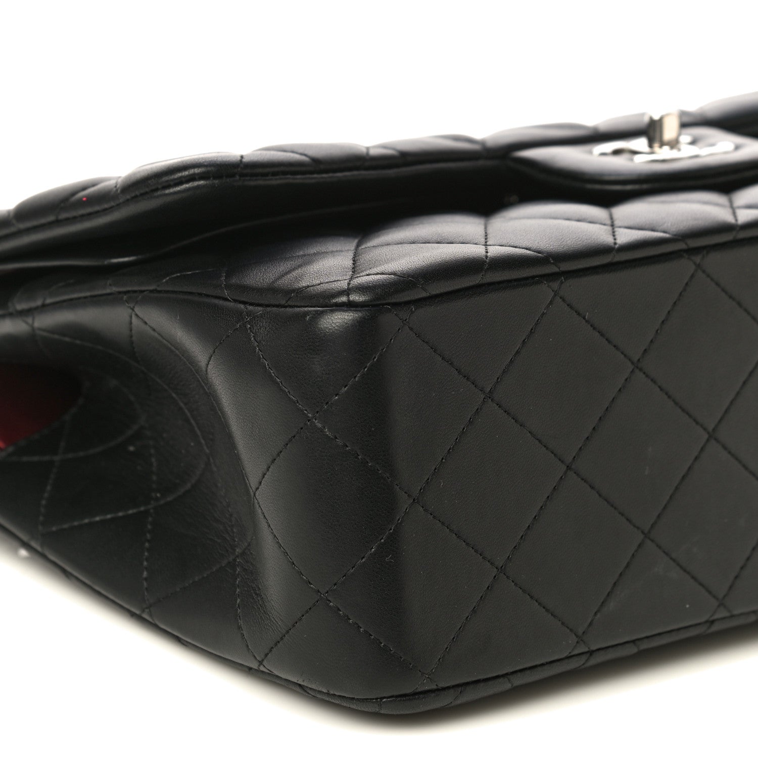 Chanel Lambskin Quilted Jumbo Double Flap Black 9 of 22