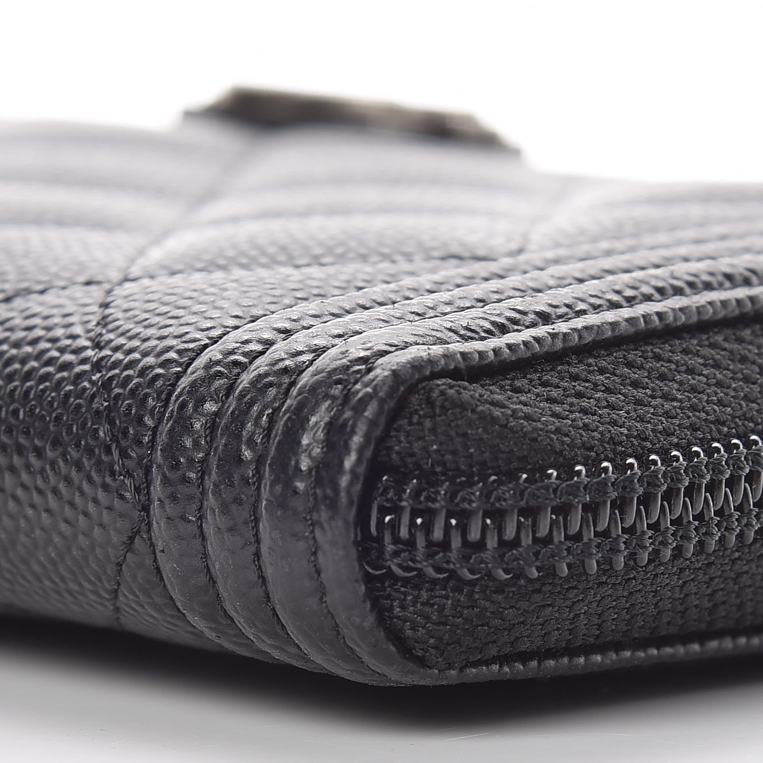 Chanel Caviar Quilted Boy Long Zip Around Wallet Black 6 of 10