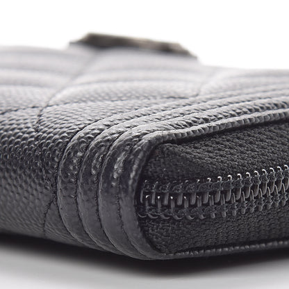 Chanel Caviar Quilted Boy Long Zip Around Wallet Black 6 of 10