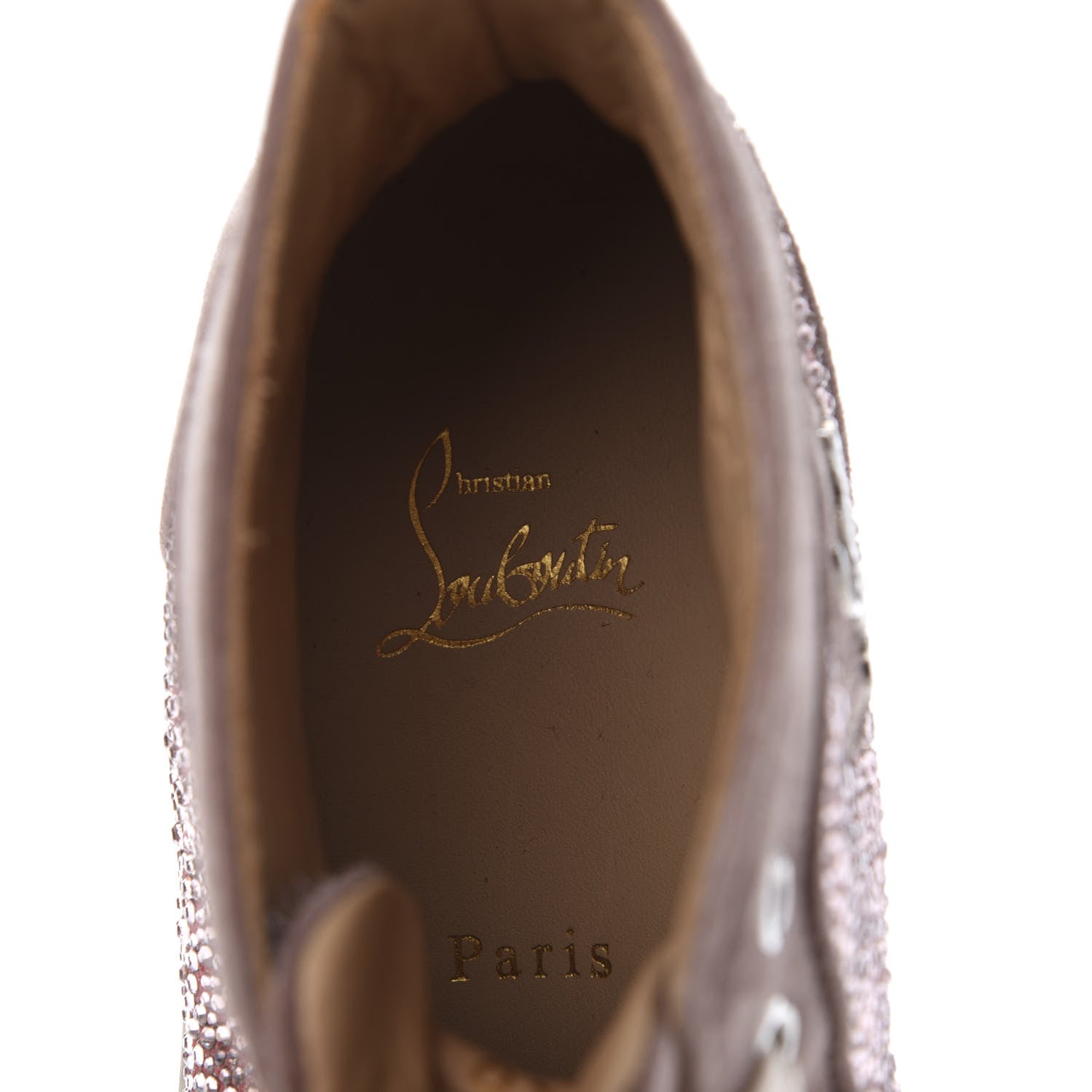 Christian Louboutin Veau Velours Strass Louis Flat Sneakers 39 Pink 7 of 9