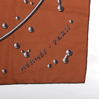Hermes Silk Vif Argent Scarf 90 Orange 3 of 5