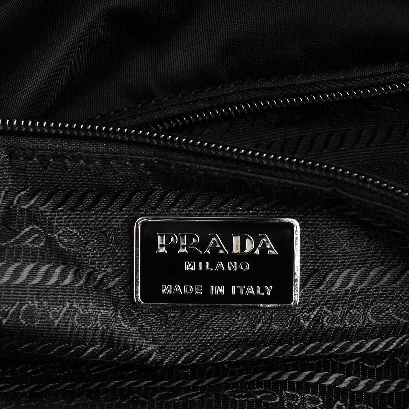 Tessuto Nylon Saffiano Messenger Bag Nero Black