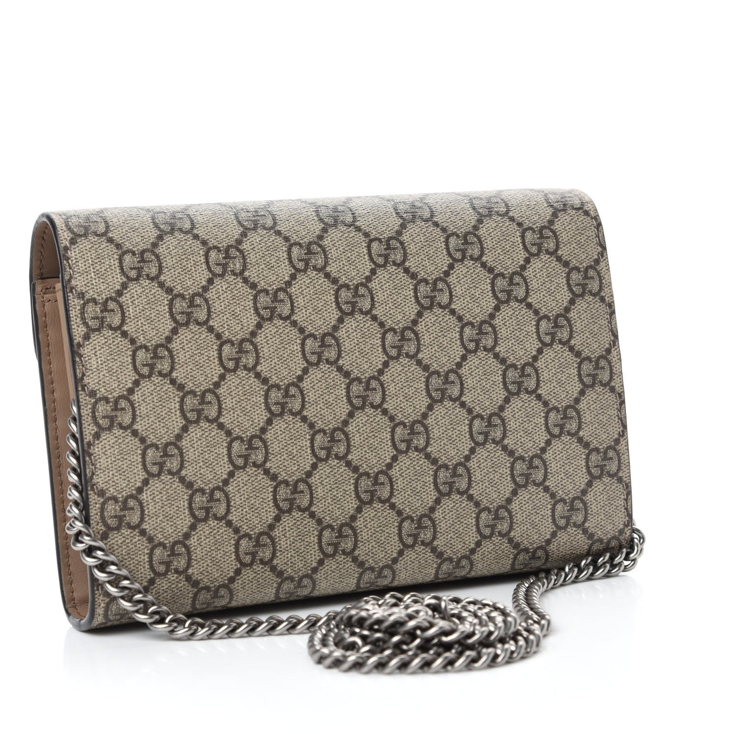 GG Supreme Monogram Mini Dionysus Chain Wallet Beige Taupe