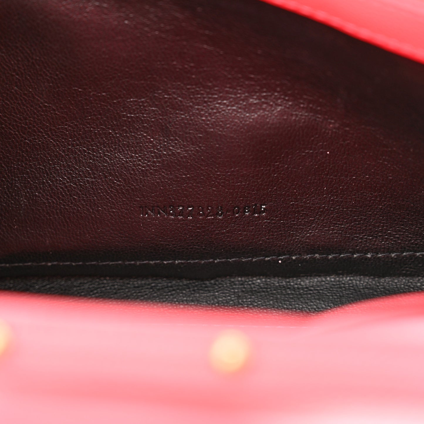 Grain De Poudre Matelasse Chevron Monogram Chain Wallet Rose Clair
