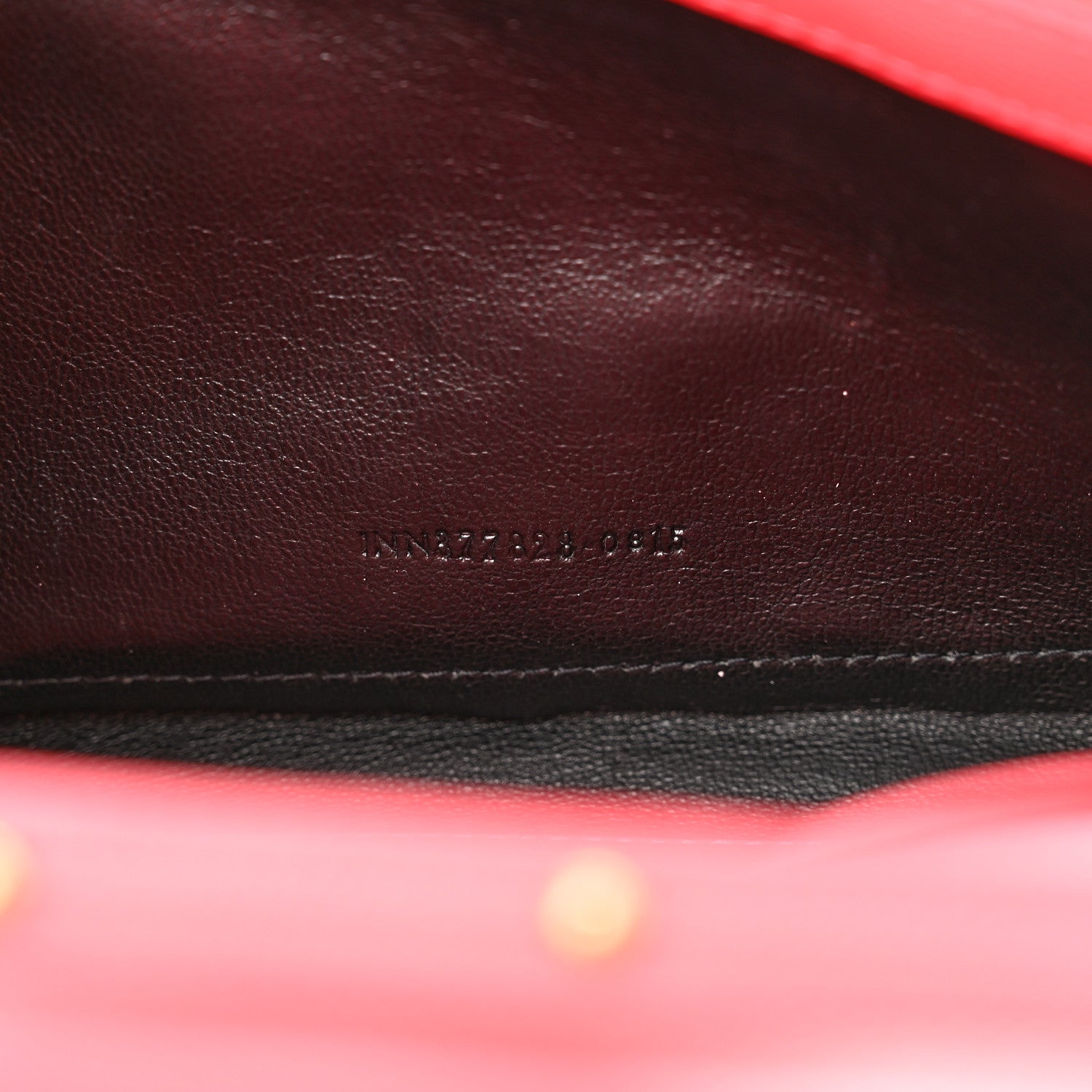 Saint Laurent Grain De Poudre Matelasse Chevron Monogram Chain Wallet Rose Clair 8 of 14