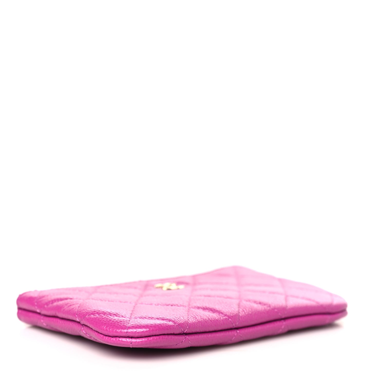 Caviar Quilted Small Cosmetic Case Purple