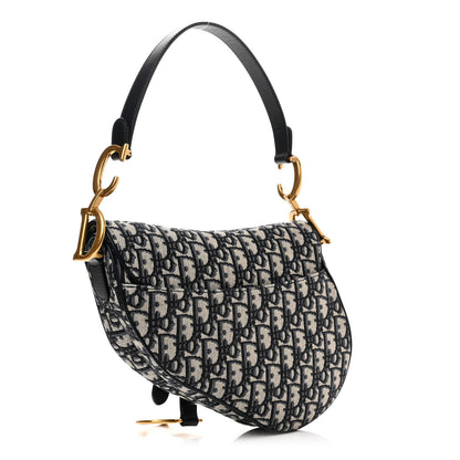Christian Dior Oblique Saddle Bag Blue 3 of 10