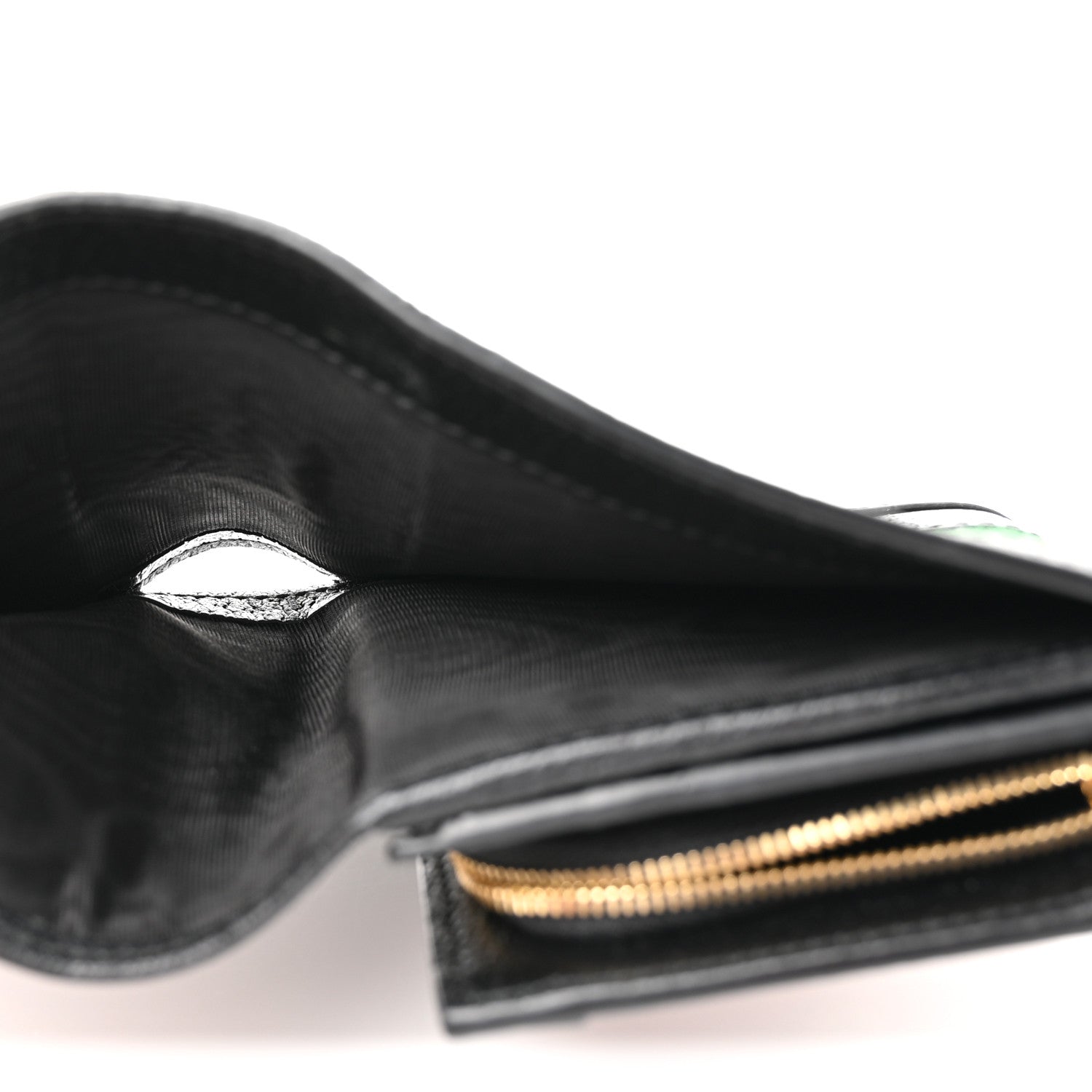 Gucci Textured Dollar Calfskin Web Ophidia Card Case Wallet Black 7 of 9