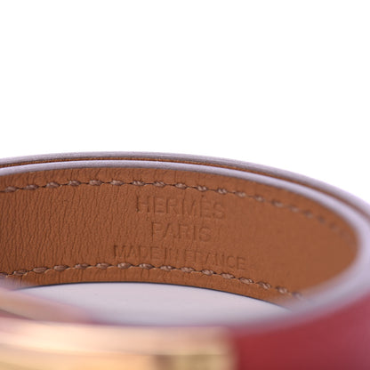 Hermes Epsom Kelly Double Tour Bracelet S Rose Jaipur 4 of 6