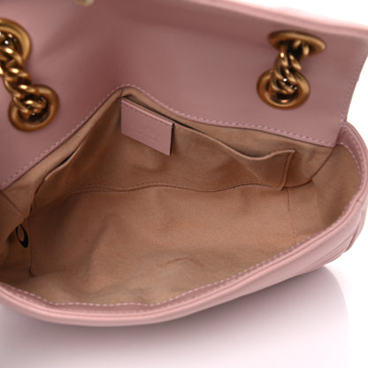Gucci Calfskin Matelasse Mini GG Marmont Shoulder Bag Perfect Pink 4 of 7