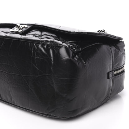 Chanel Aged Calfskin Quilted Large Express Bowling Bag Black 9 of 10