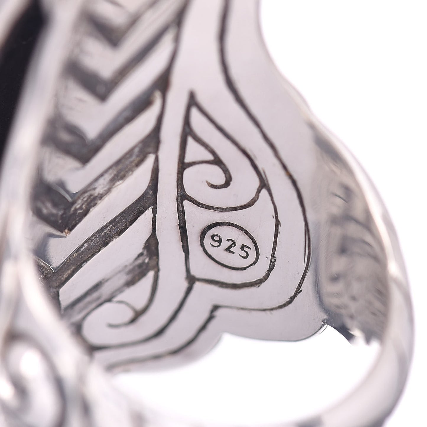 Sterling Silver Black Spinel Sapphire Naga Head Ring 52 6