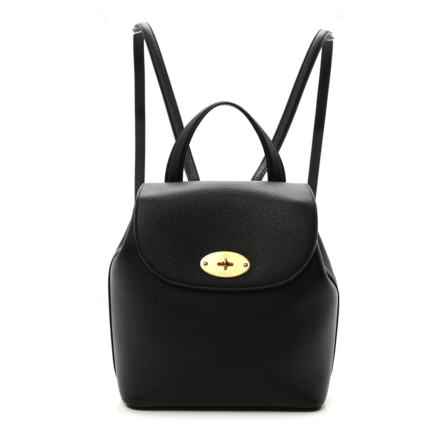 Small Classic Grain Calfskin Mini Bayswater Backpack Black