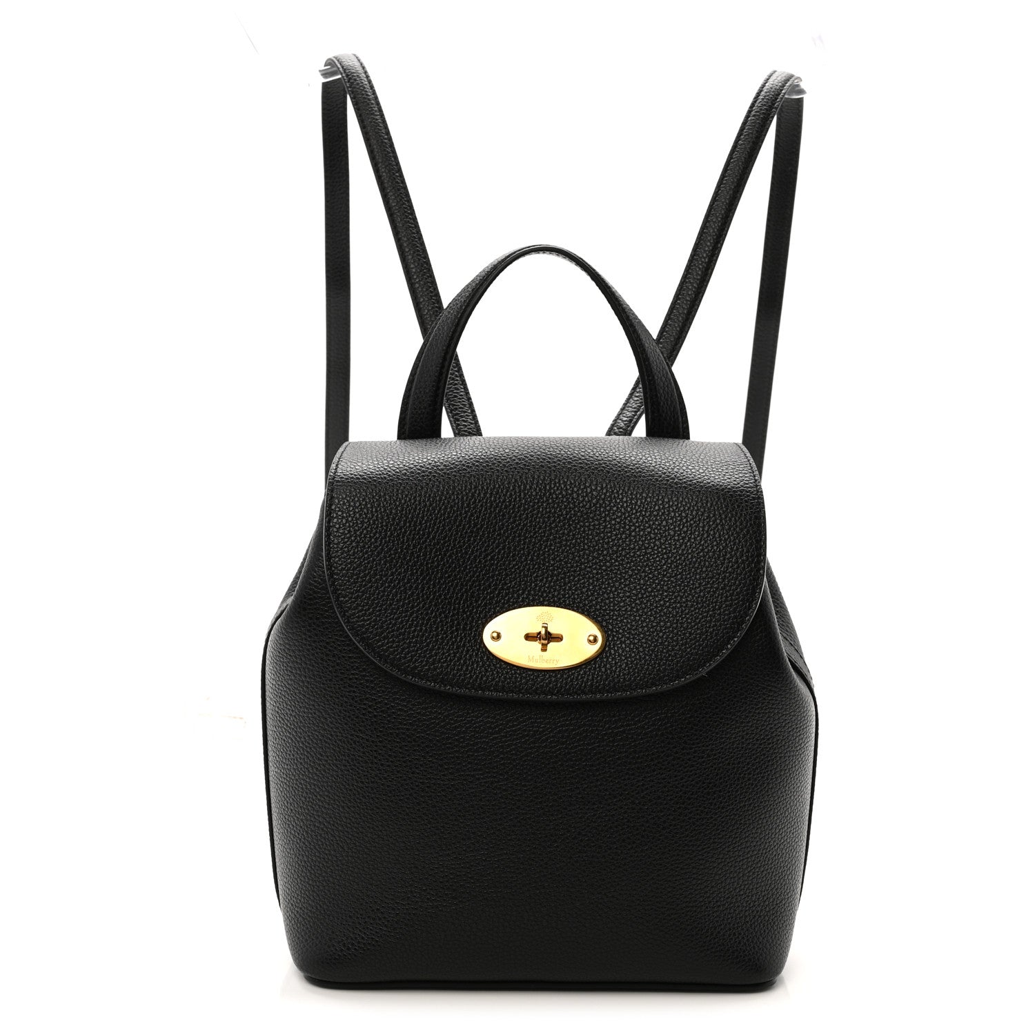 Mulberry Small Classic Grain Calfskin Mini Bayswater Backpack Black 1 of 9