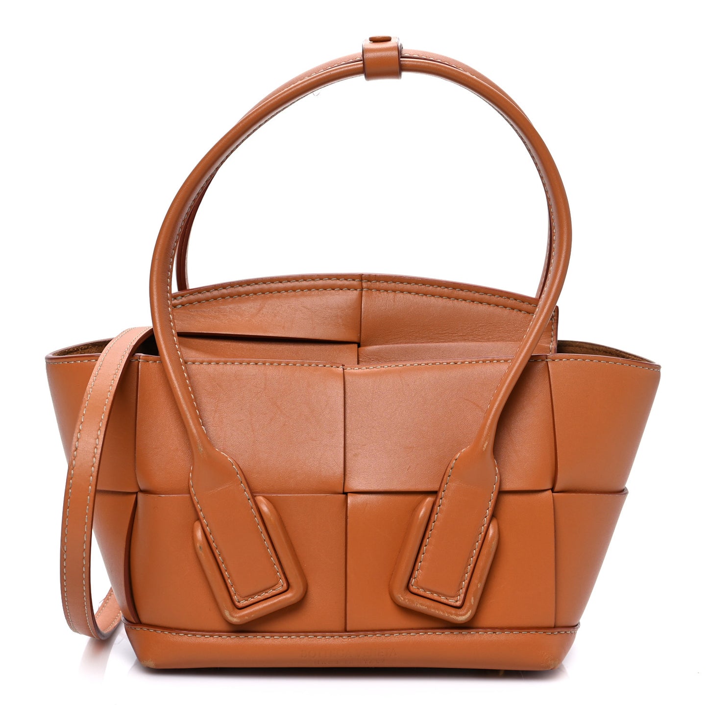 French Calfskin Maxi Intrecciato Mini Arco Clay