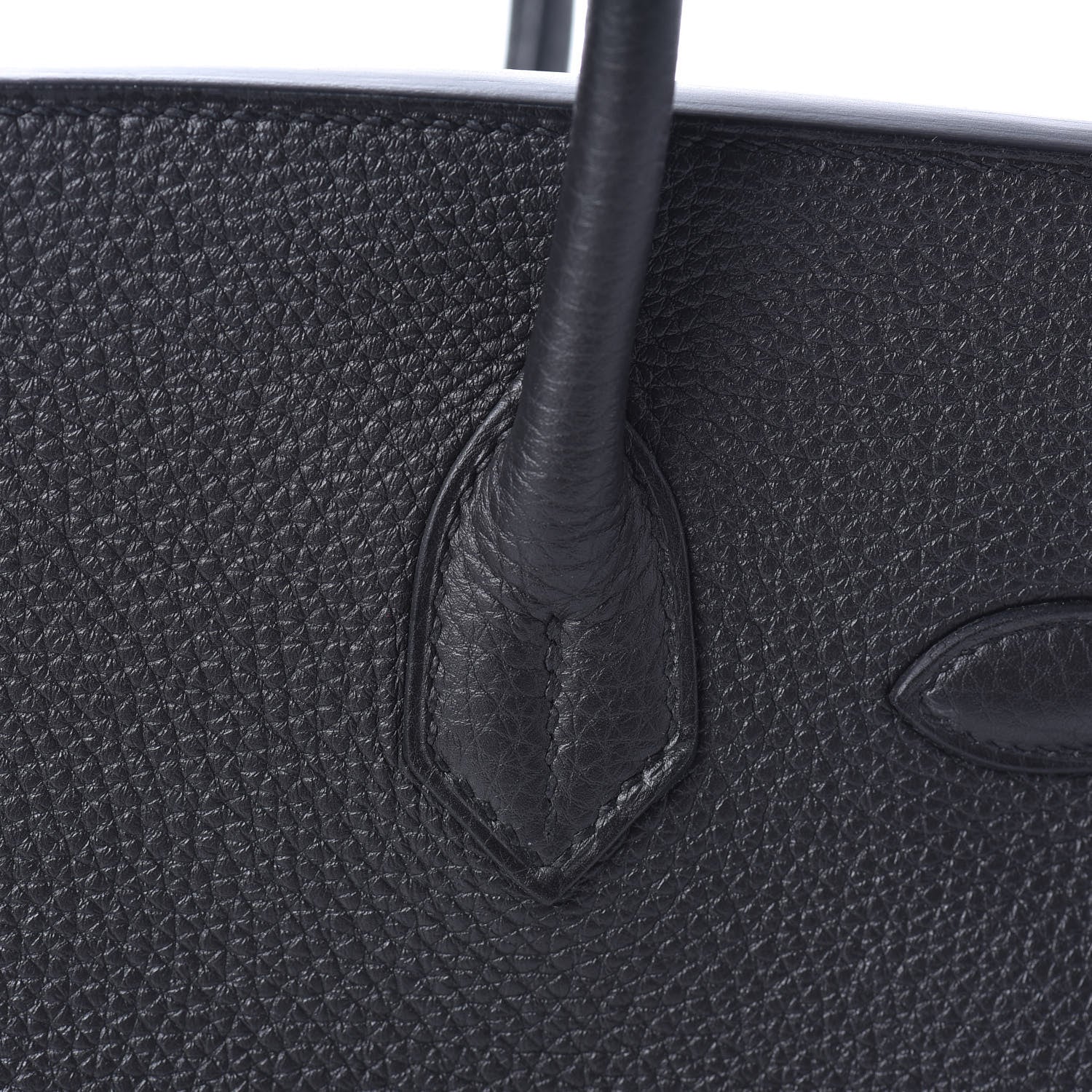 Hermes Togo Horseshoe Birkin 30 Black Etoupe 27 of 33