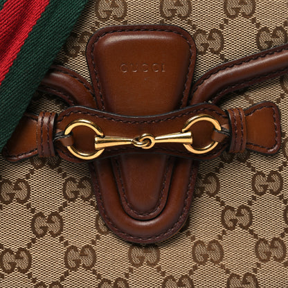 Gucci Monogram Medium Lady Web Shoulder Bag Beige Cuir 8 of 14