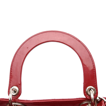 Christian Dior Patent Cannage Medium Lady Dior Red 16 of 16