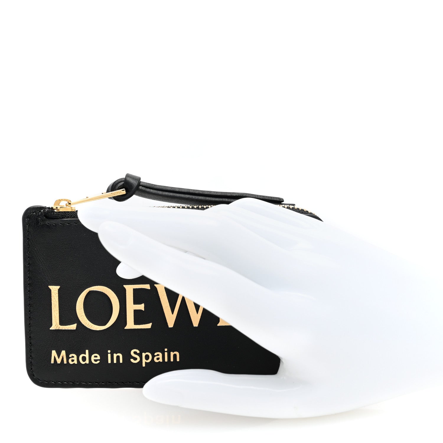 Loewe Calfskin Logo Coin Card Holder Black 2 of 6