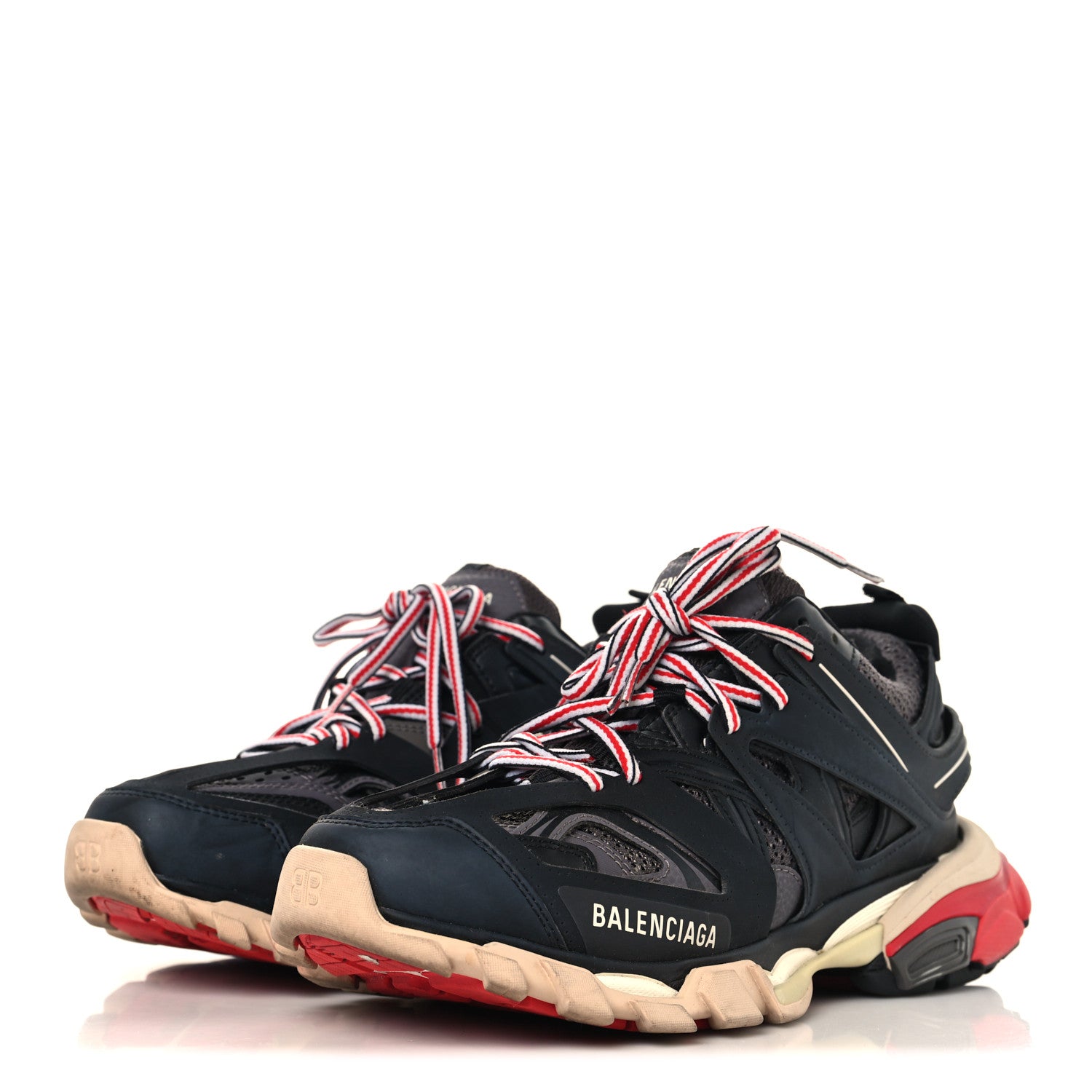 Balenciaga Mesh Nylon Womens Track Sneakers 39 Black Gris 4 of 8