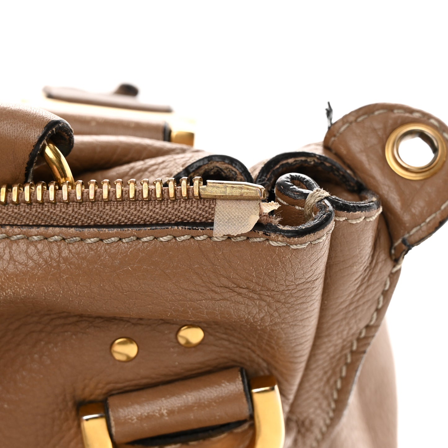 Calfskin Medium Marcie Satchel Light Tan